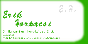 erik horpacsi business card